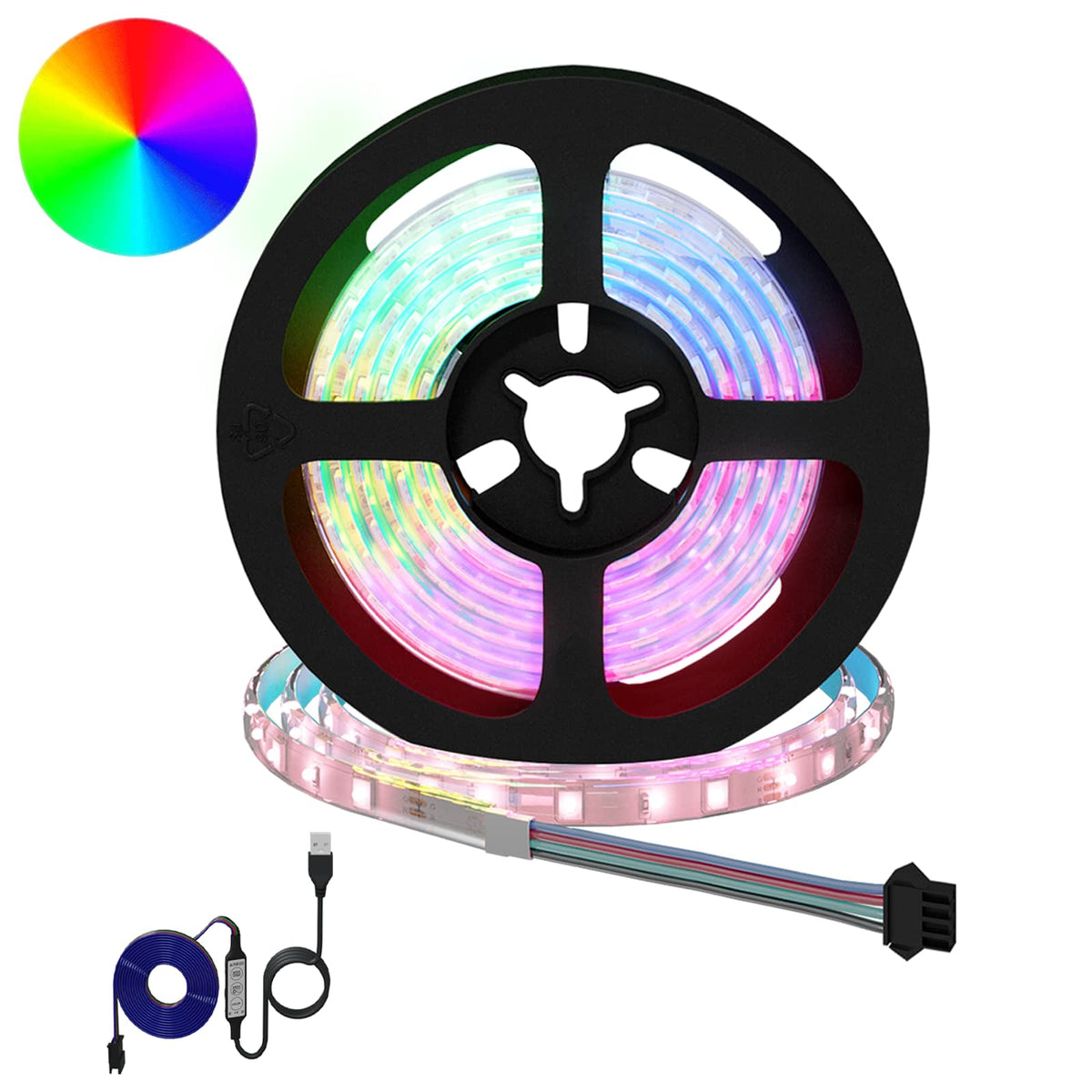 LED-Streifen 12 stk. Schwarz und Transparent