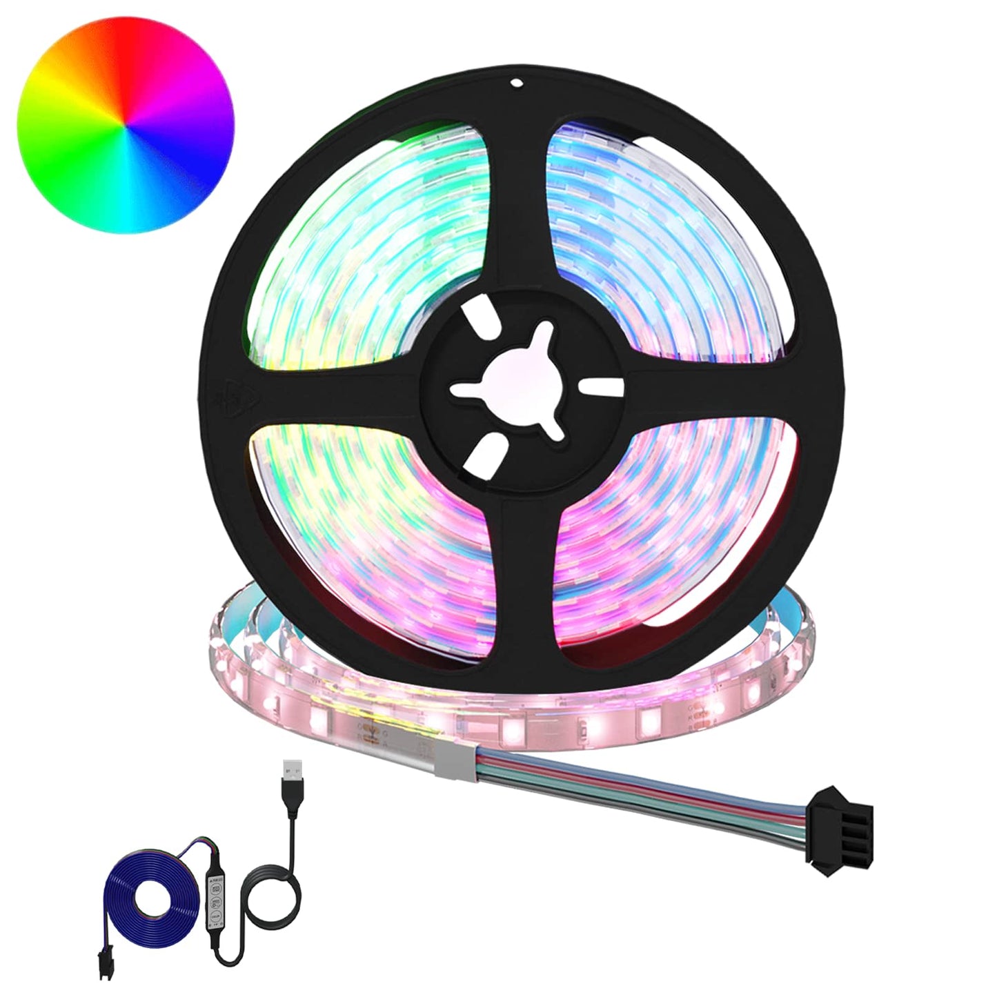LED Streifen 2 pcs Schwarz und Transparent 210 x 0,8 x 0,3 cm