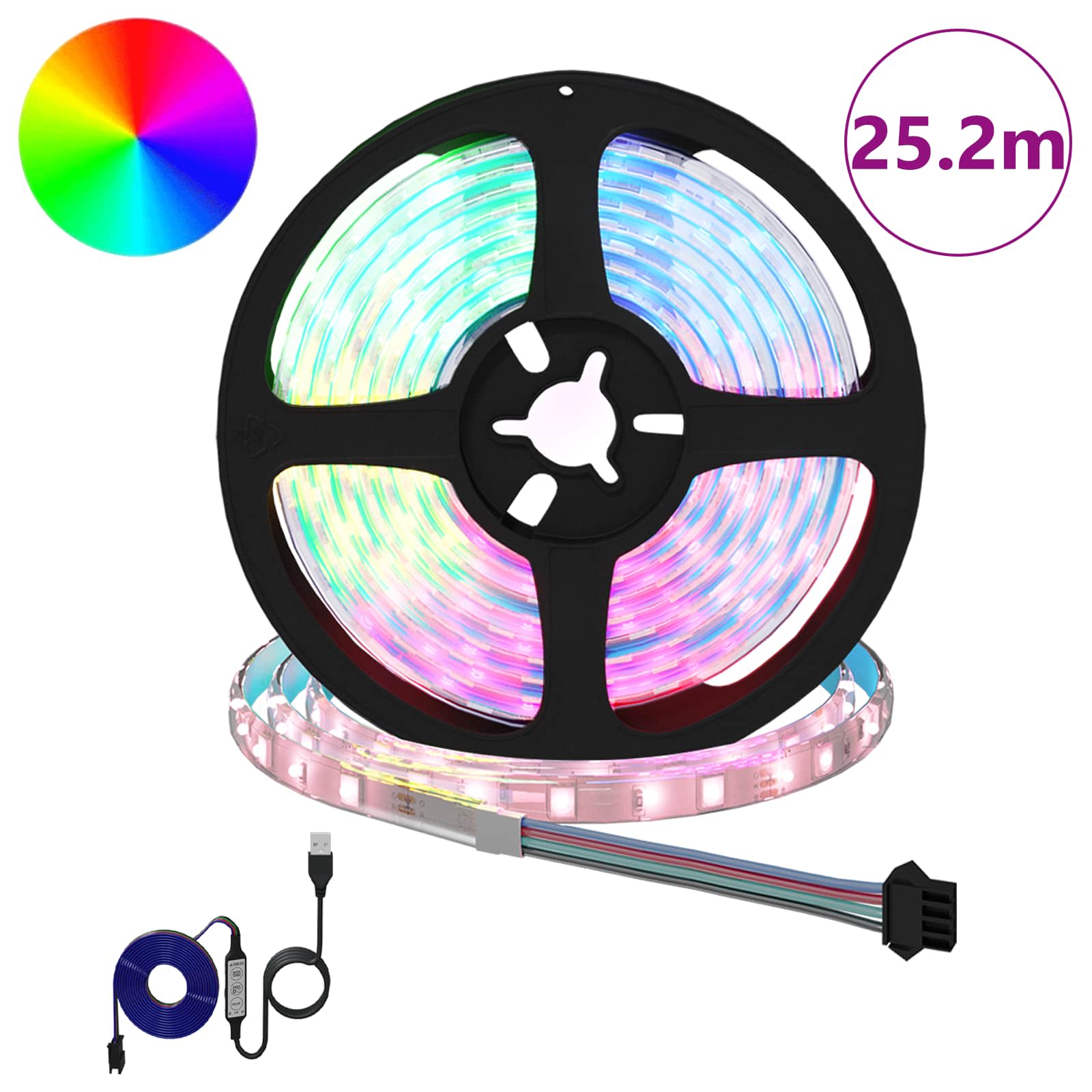LED Streifen 12 pcs Schwarz und Transparent 2100 mm