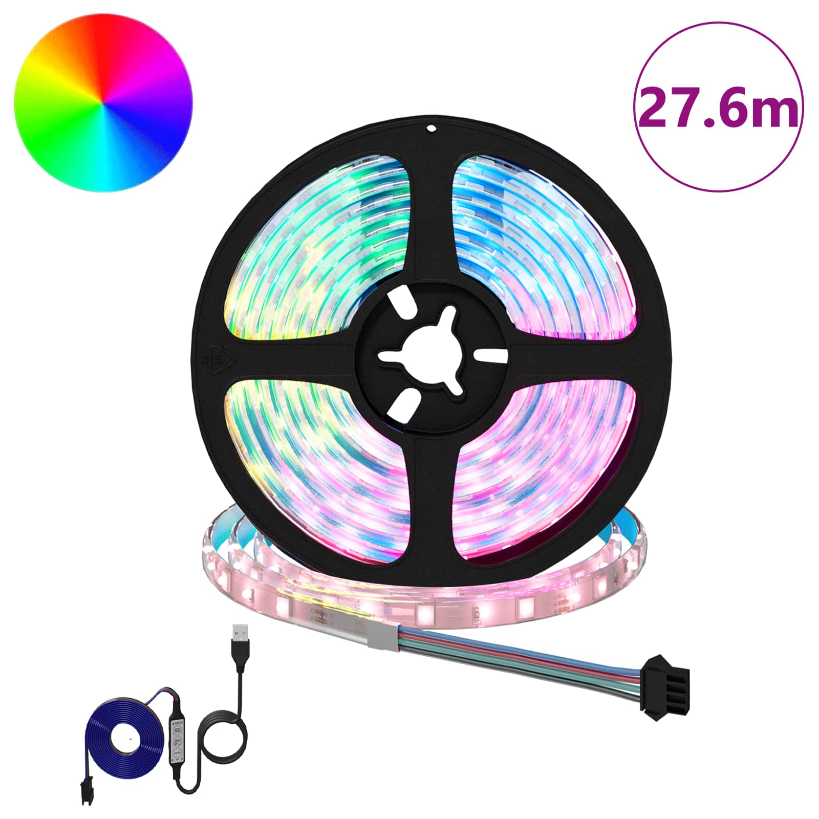 LED Streifen 12 pcs Schwarz und Transparent 2300 mm