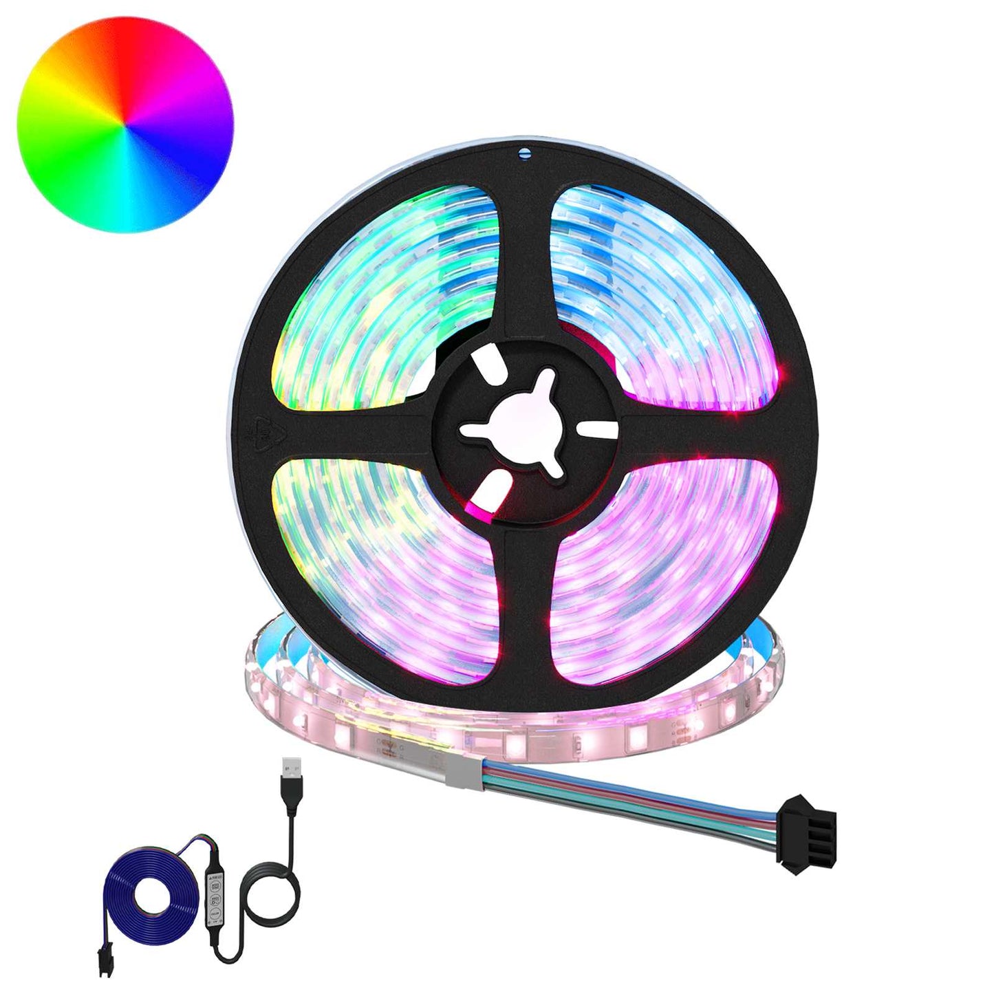 LED Streifen 2 pcs Schwarz und Transparent 3000 mm