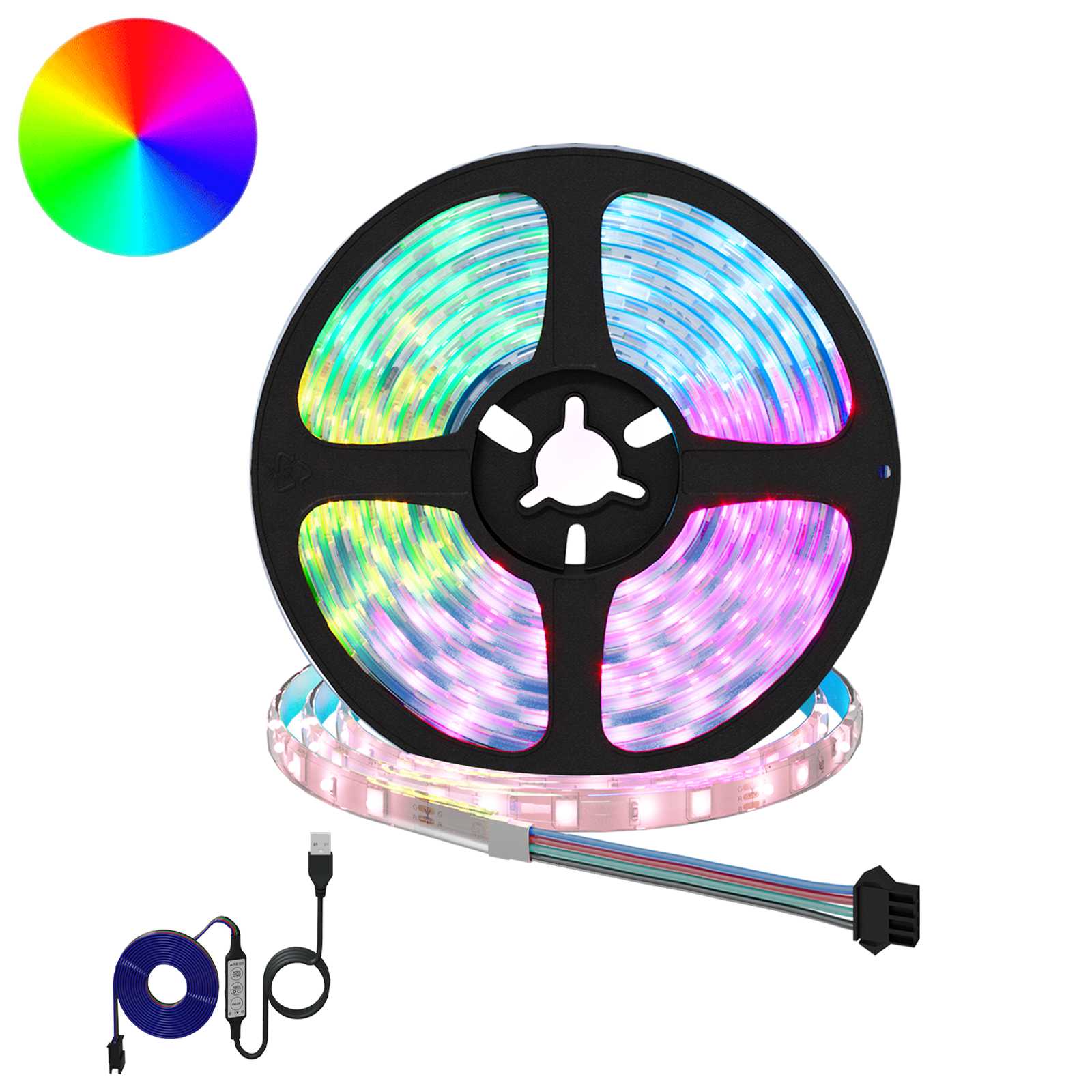 LED Streifen 2 pcs Schwarz und Transparent 4000 mm