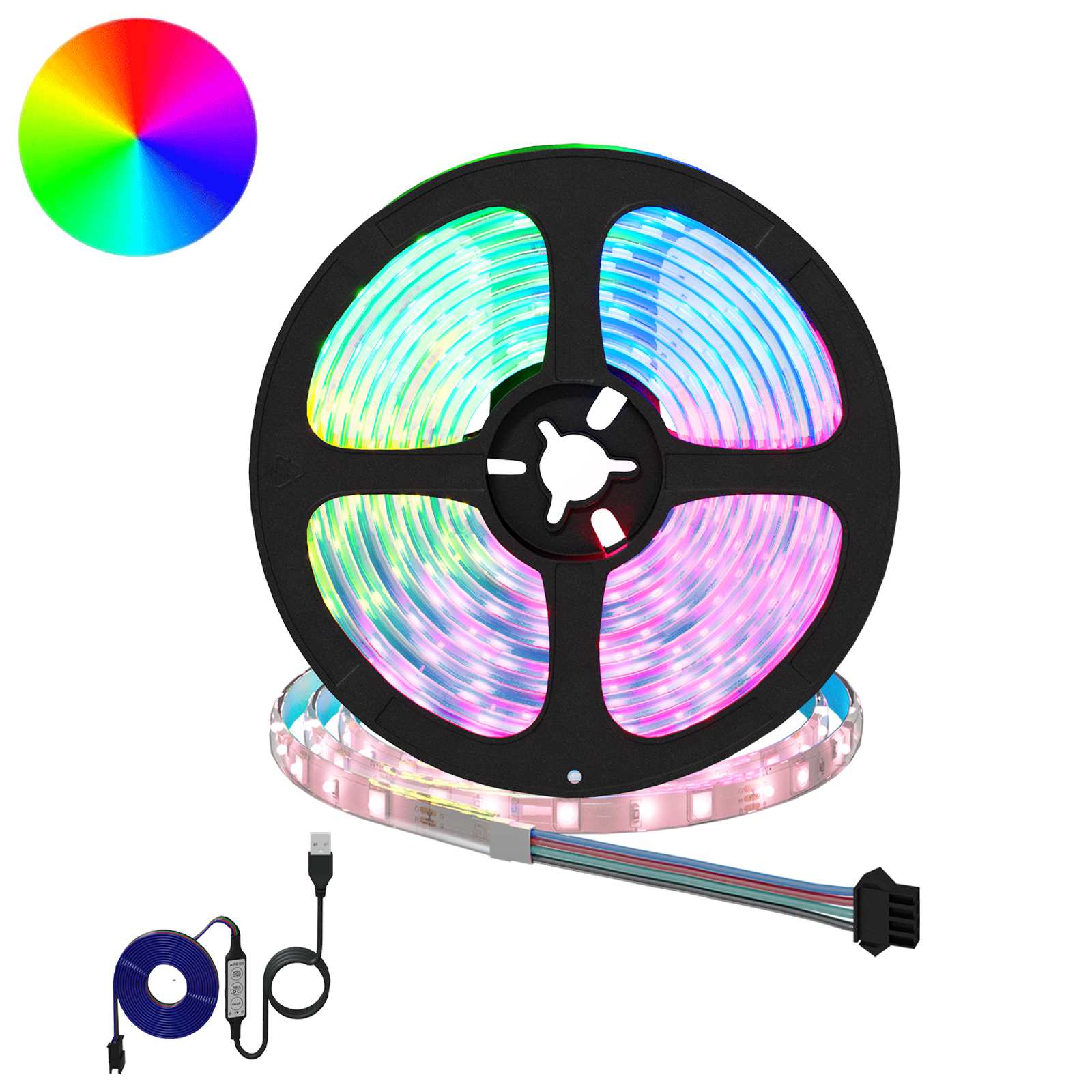 LED Streifen 2 pcs Schwarz und Transparent 4700 mm