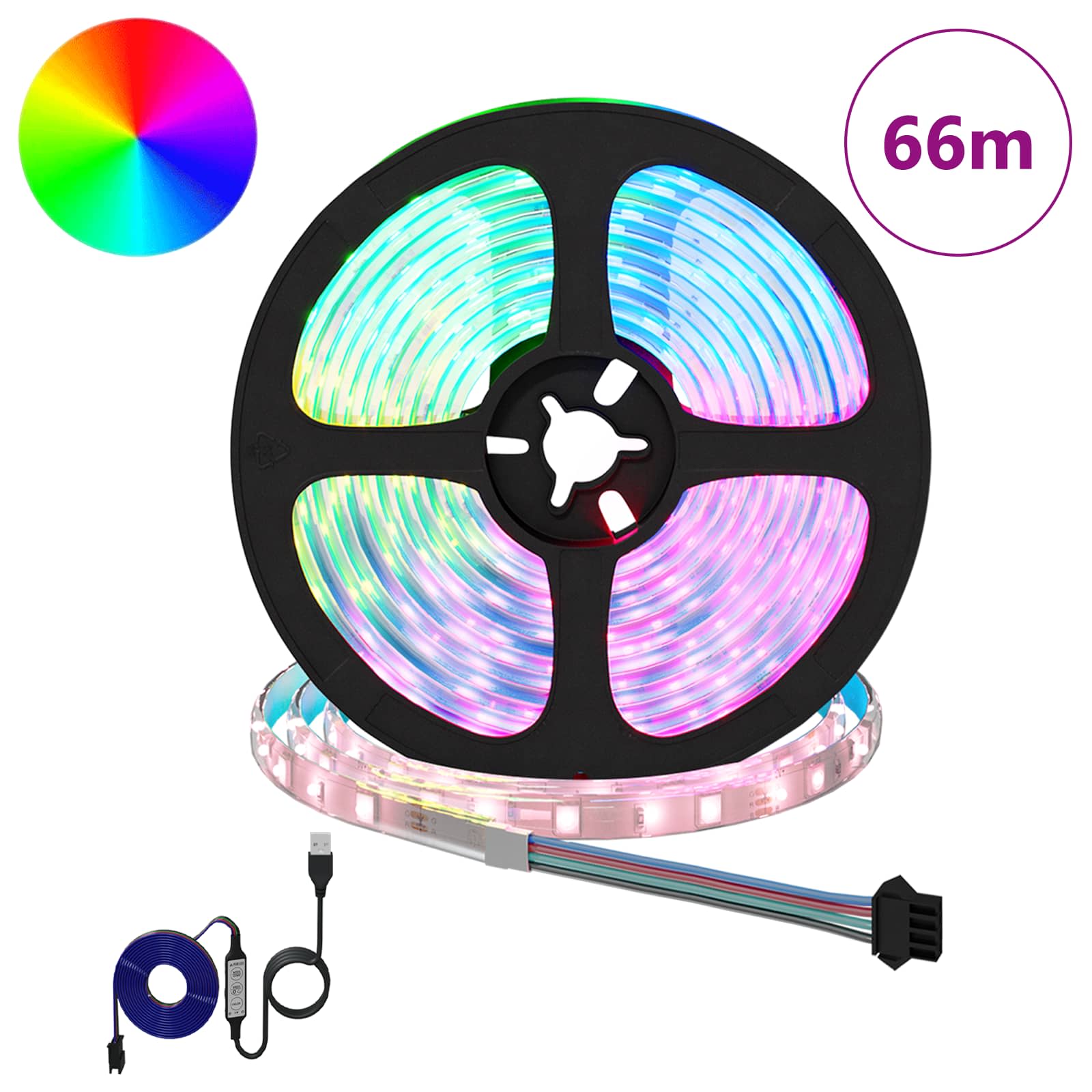 LED Streifen 12 pcs Schwarz und Transparent 5500 mm