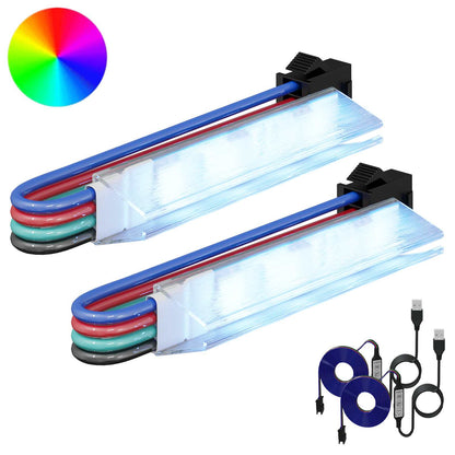 LED Streifen 2 stk. Schwarz und Weiß Kupfer und Kunststoff