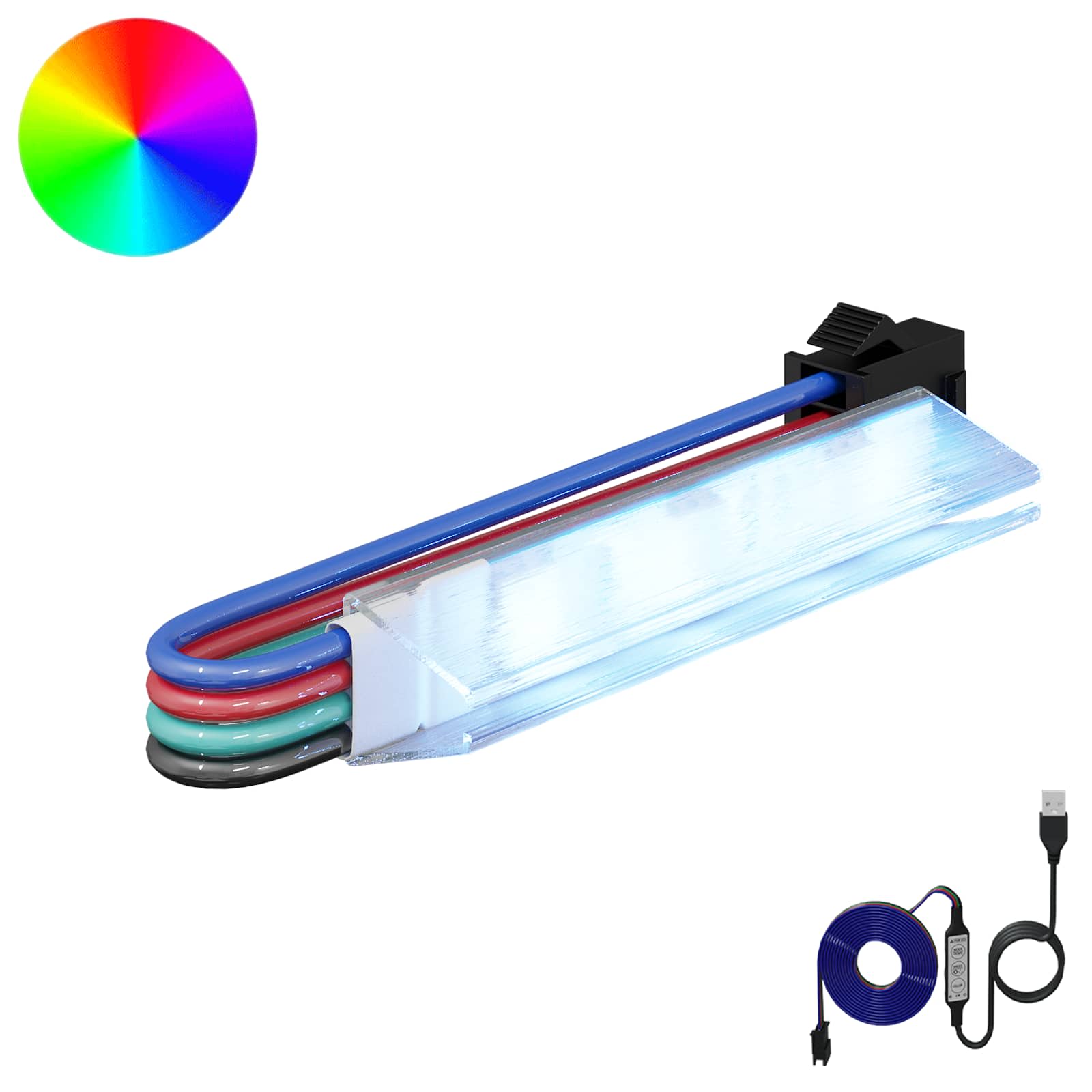 LED Streifen 12 pcs Schwarz und Weiß 1745 mm