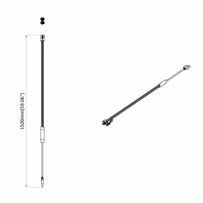 LED Streifen 2 stk. Schwarz und Mehrfarbig