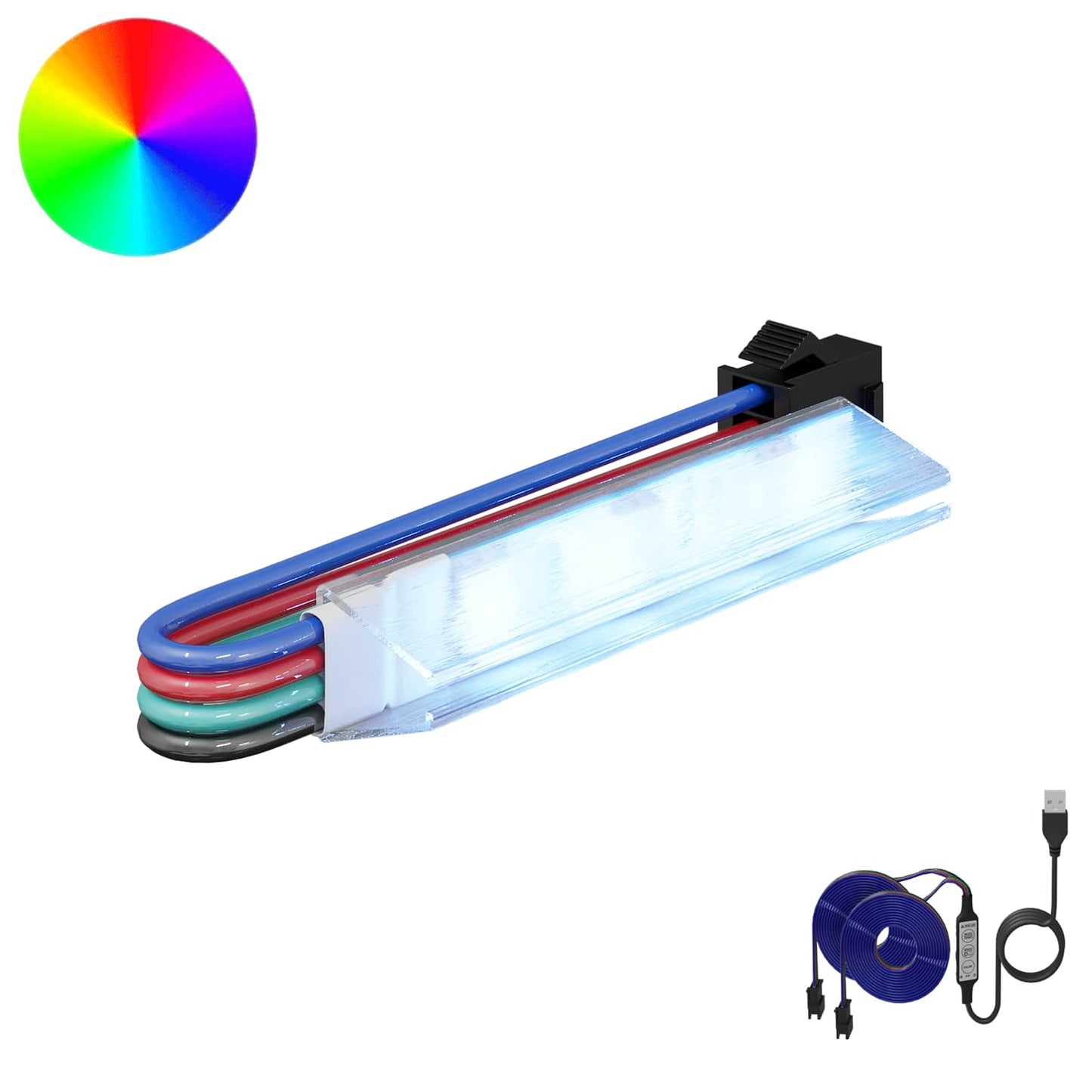 LED Streifen 12 pcs Schwarz und Mehrfarbig 1745 mm