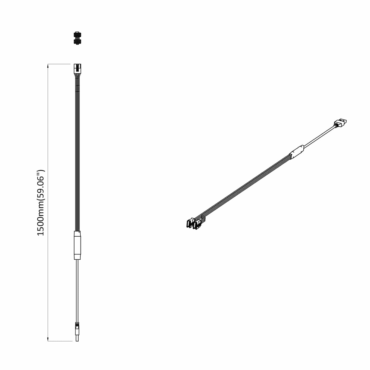 LED Streifen 12 pcs Schwarz und Mehrfarbig 1745 mm