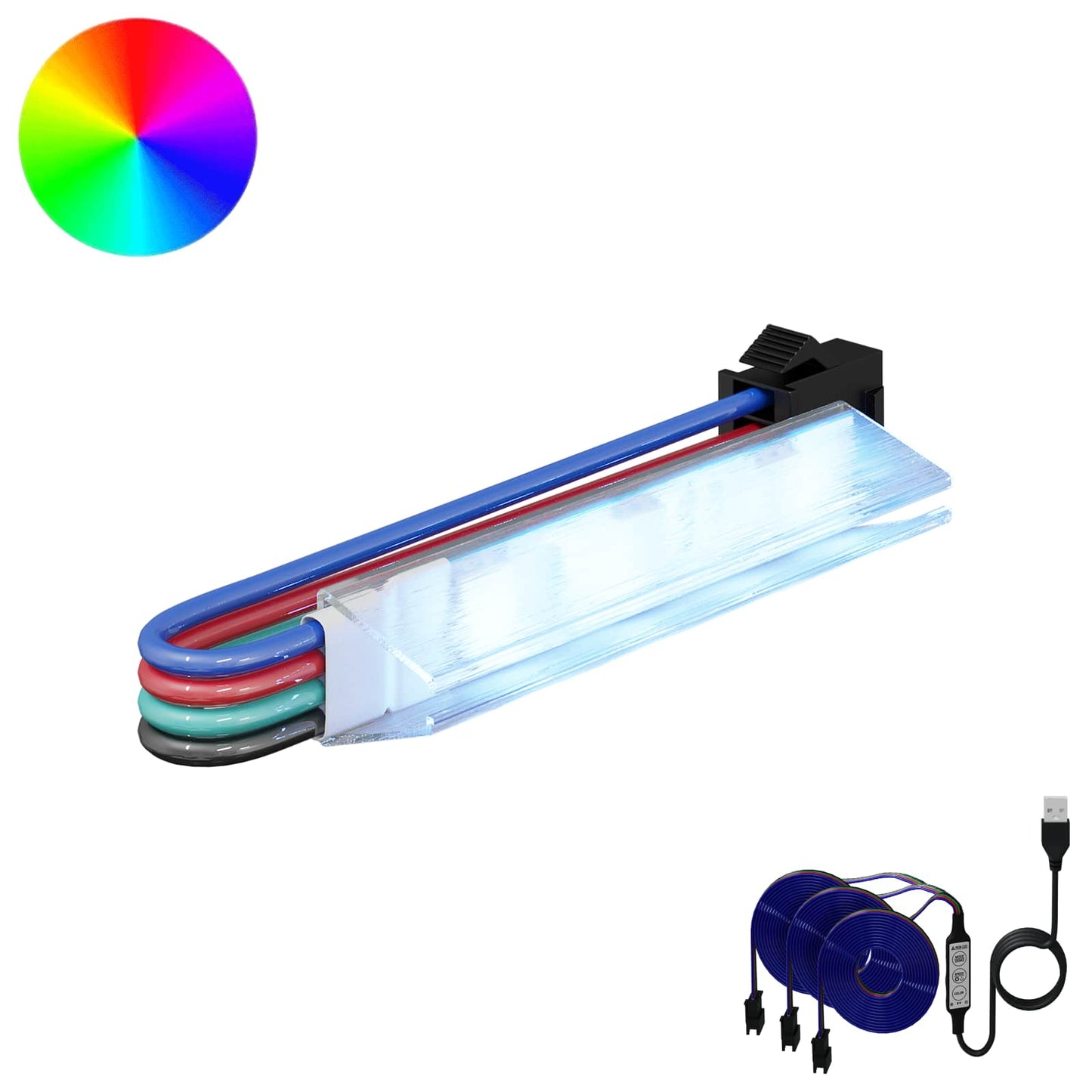 LED Streifen 2 pcs Schwarz und Mehrfarbig 1745 mm