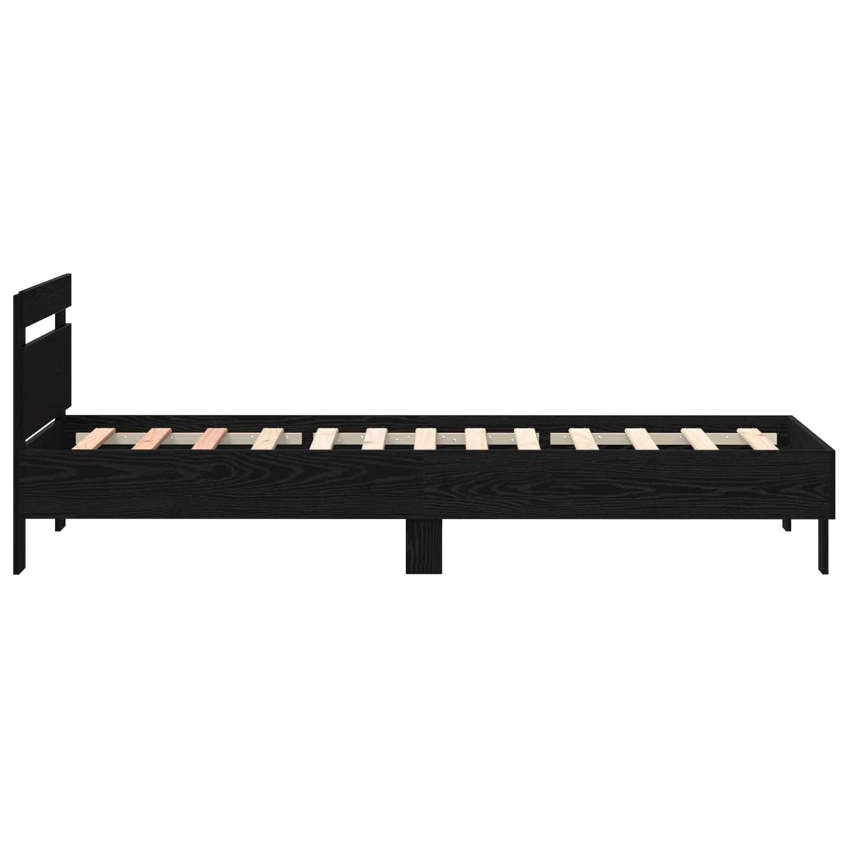 Bettrahmen Schwarze Eiche 80 x 200 cm Holzwerkstoff