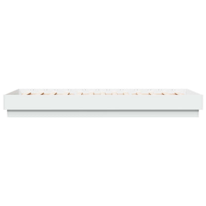 Bettgestell mit LED Weiß 80 x 200 cm Holzwerkstoff