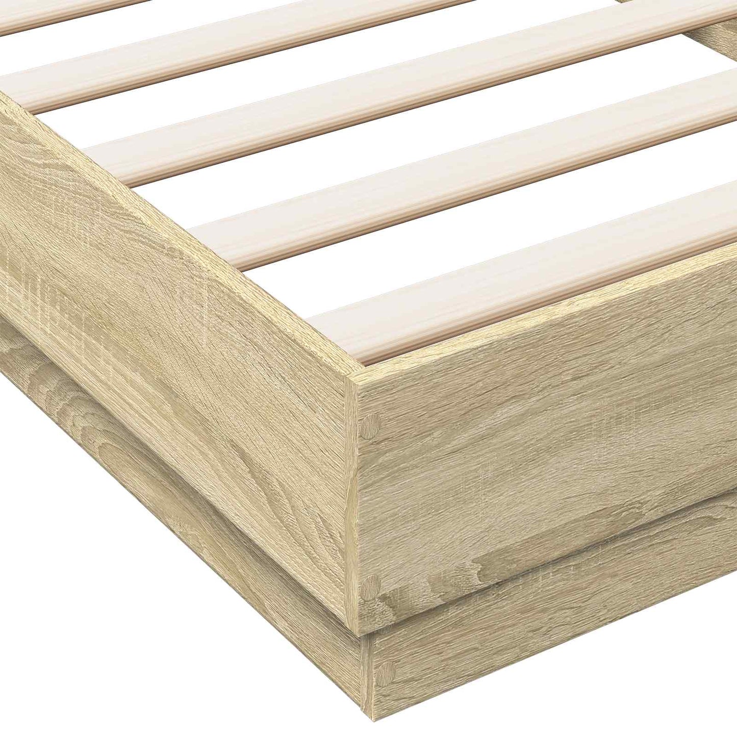 Bettgestell mit LED Sonoma-Eiche 80 x 200 cm Holzwerkstoff