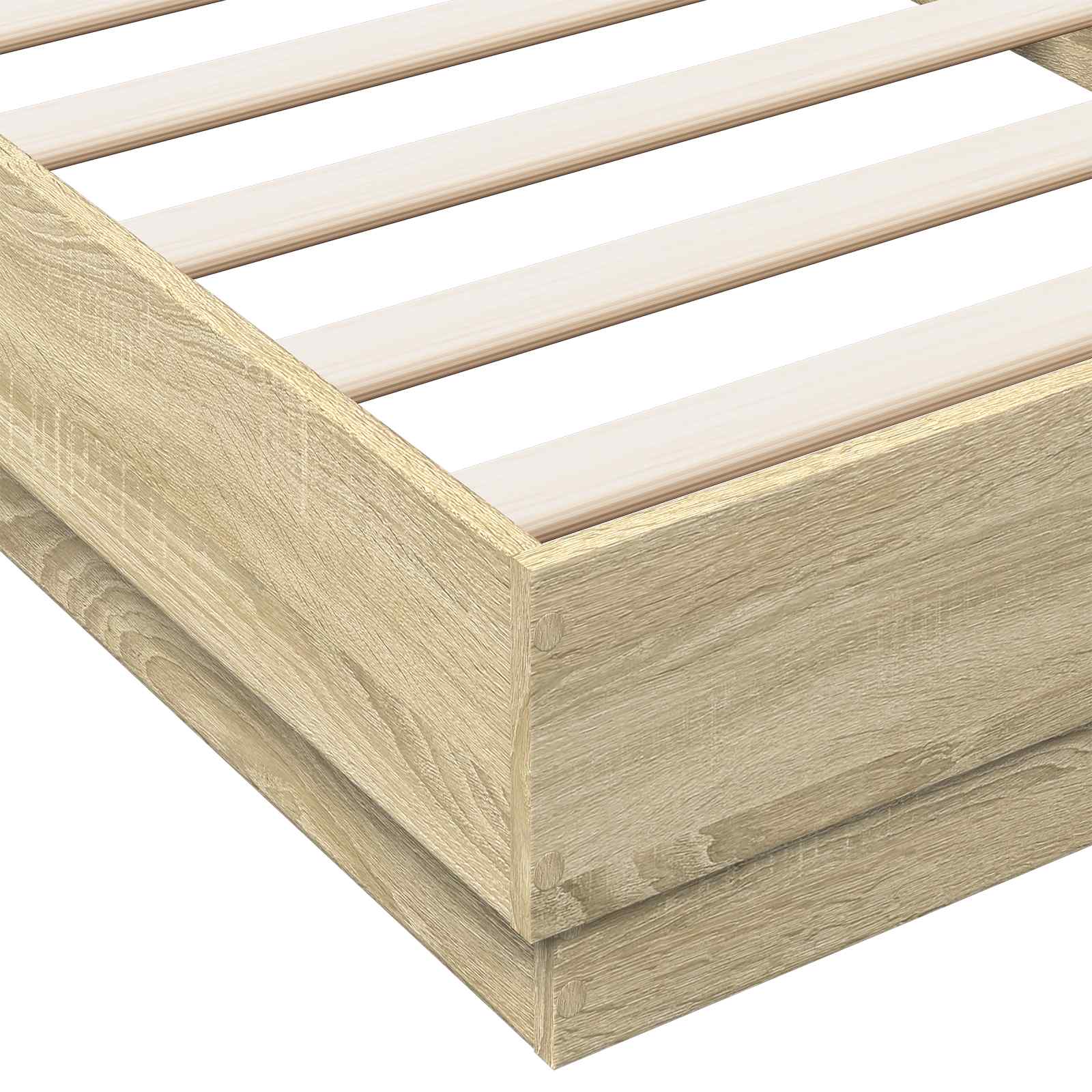 Bettgestell mit LED Sonoma-Eiche 80 x 200 cm Holzwerkstoff