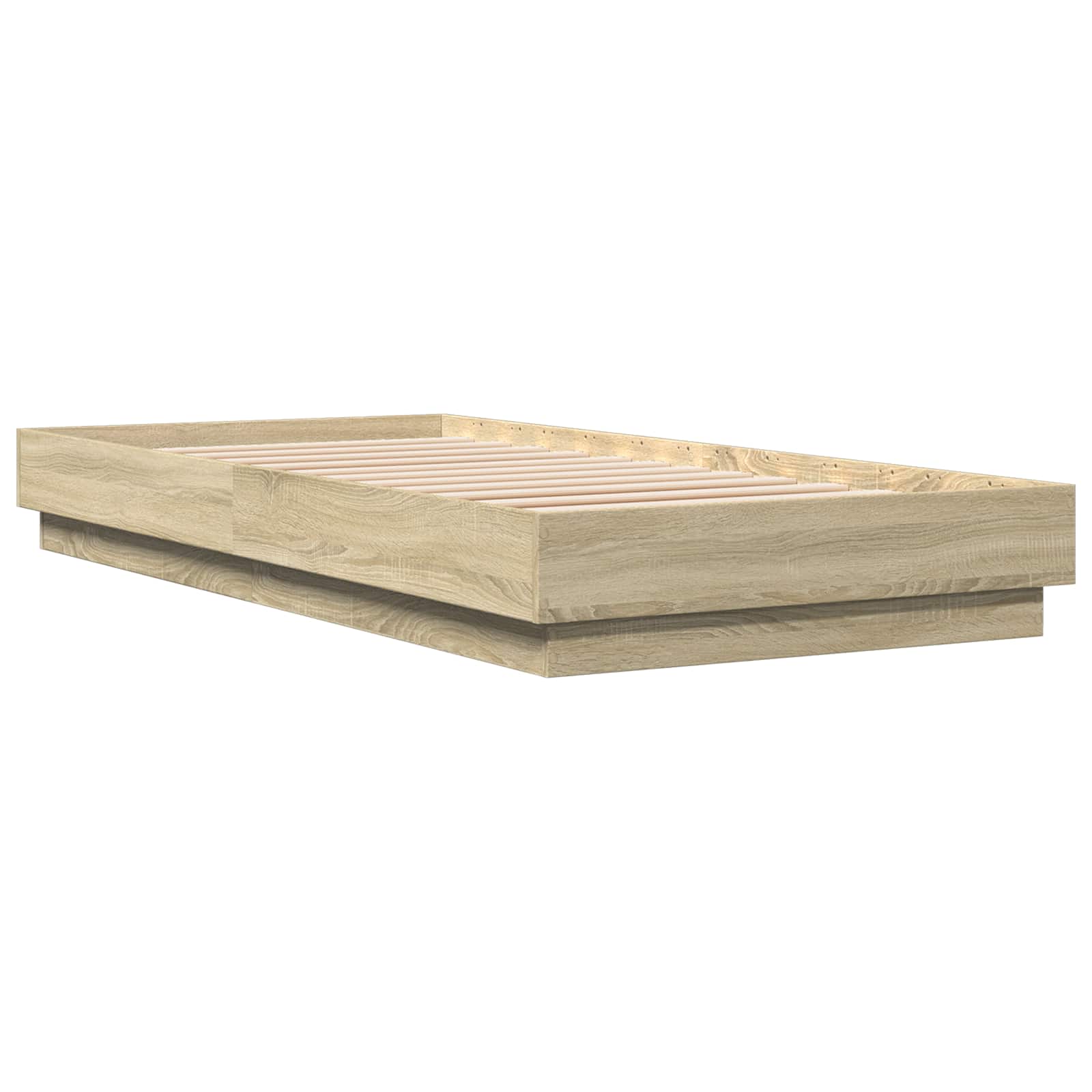 Bettgestell mit LED Sonoma-Eiche 80 x 200 cm Holzwerkstoff
