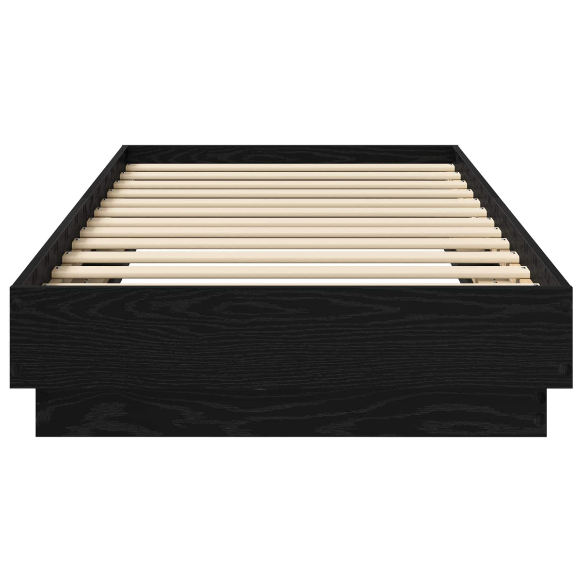 Bettgestell mit LED Schwarze Eiche 80 x 200 cm Holzwerkstoff