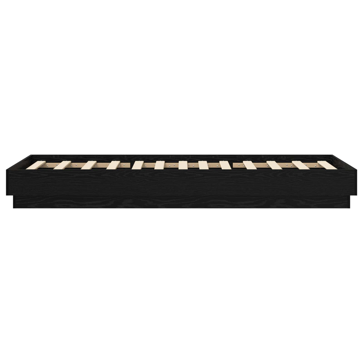 Bettgestell mit LED Schwarze Eiche 80 x 200 cm Holzwerkstoff