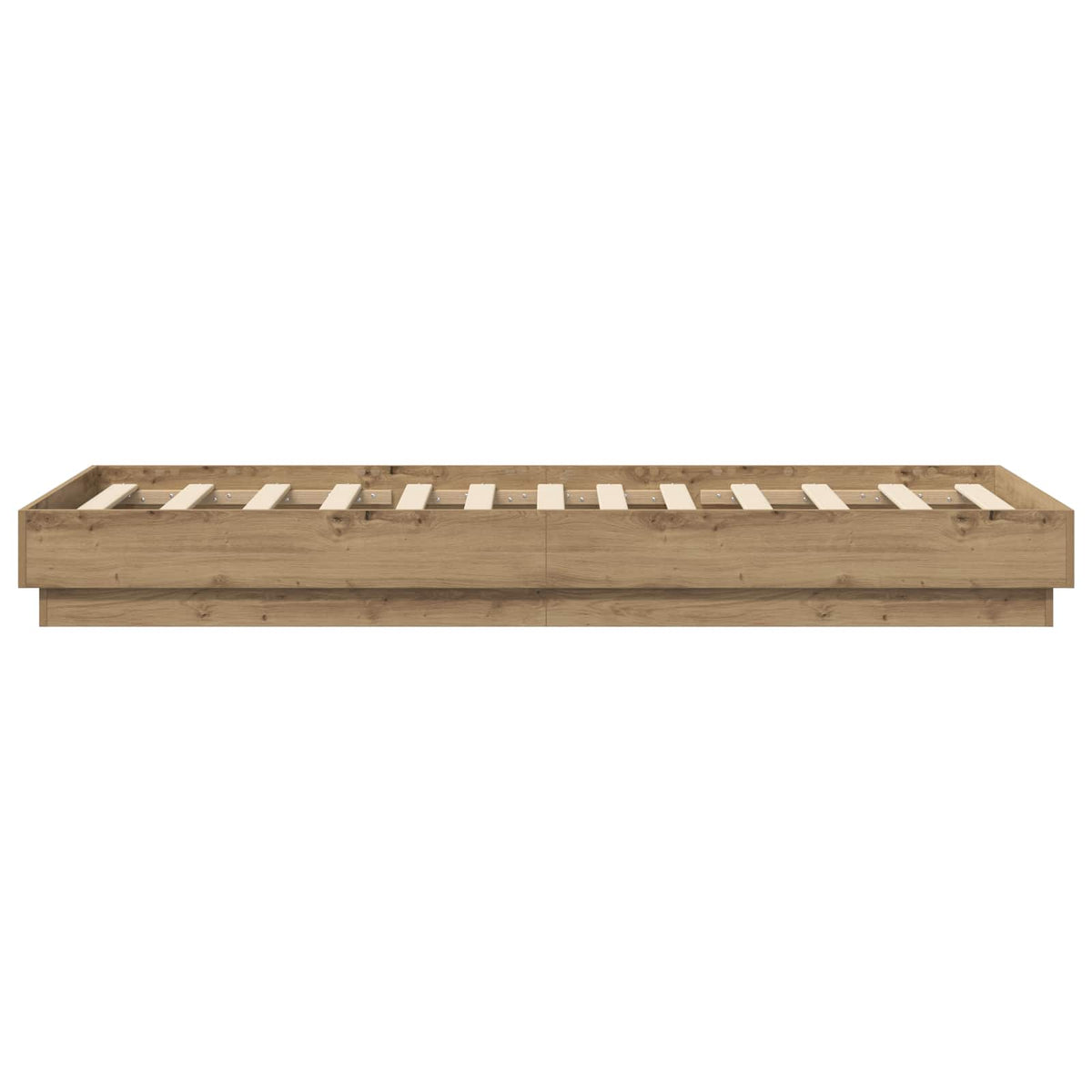 Bettgestell mit LED Artisan-Eiche 80 x 200 cm Holzwerkstoff
