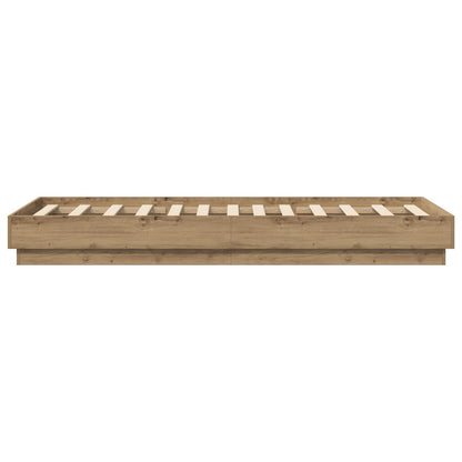 Bettgestell mit LED Artisan-Eiche 80 x 200 cm Holzwerkstoff