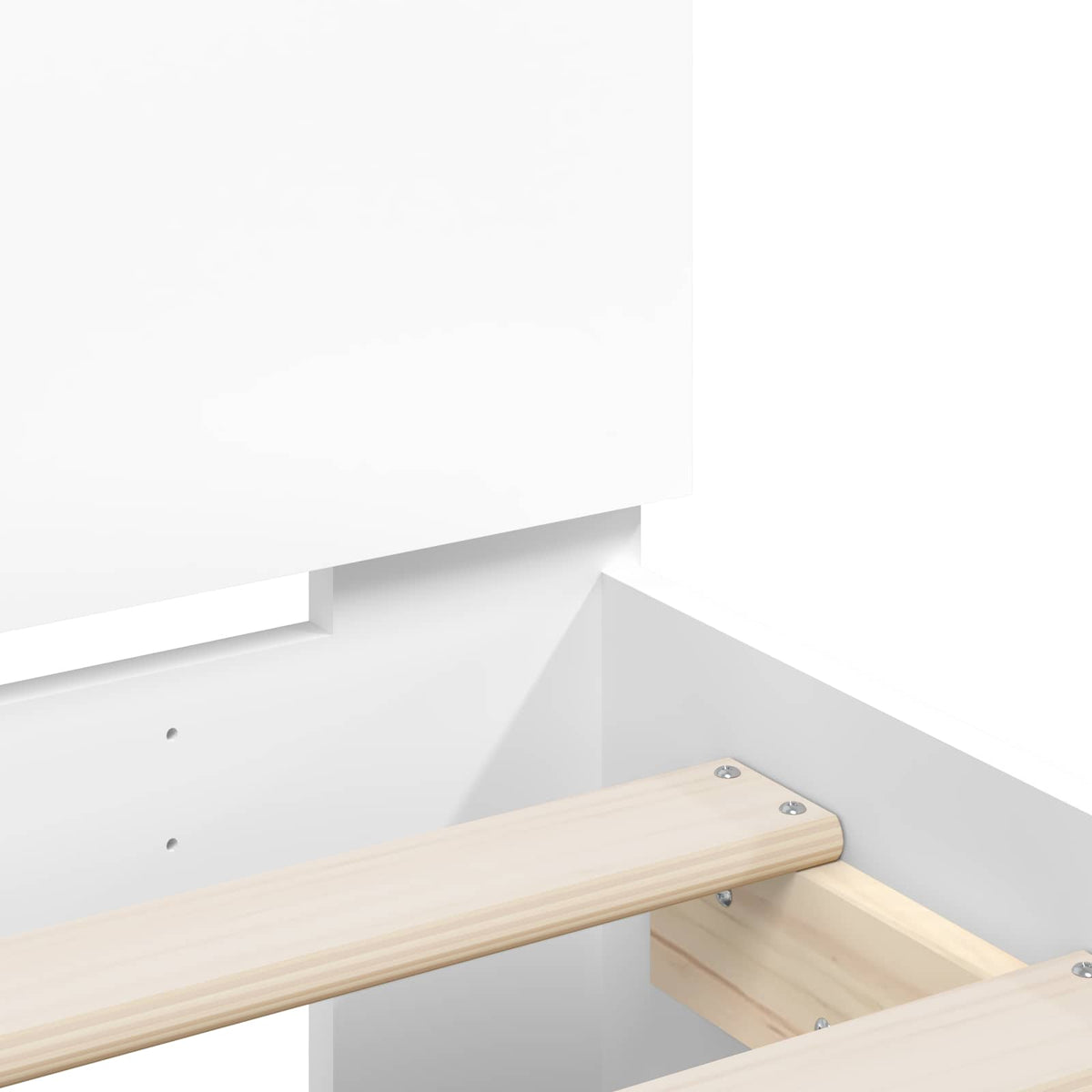Bettrahmen Weiß 80 x 200 cm Holzwerkstoff