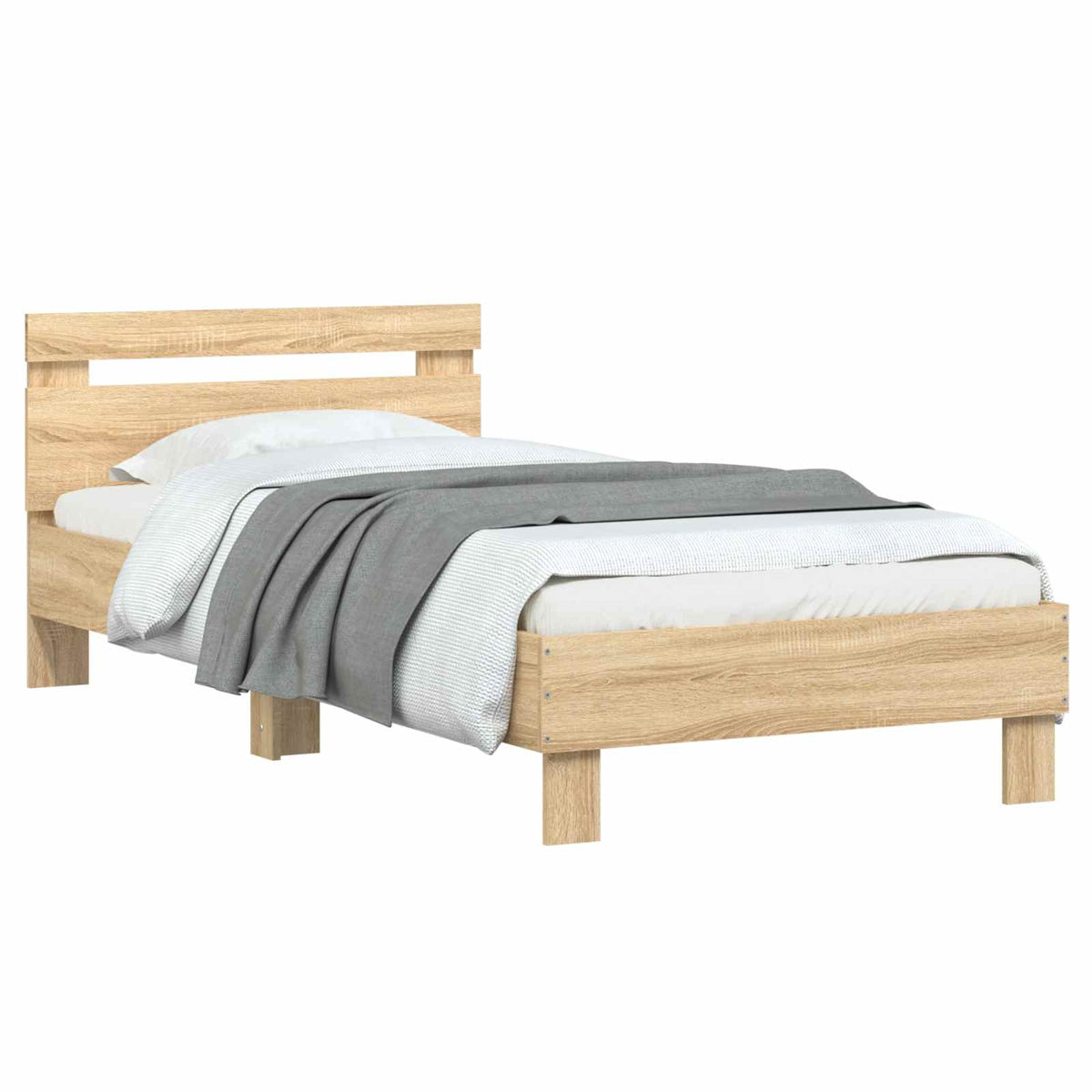 Bettrahmen Sonoma-Eiche 80 x 200 cm Holzwerkstoff