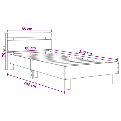 Bettrahmen Sonoma-Eiche 80 x 200 cm Holzwerkstoff