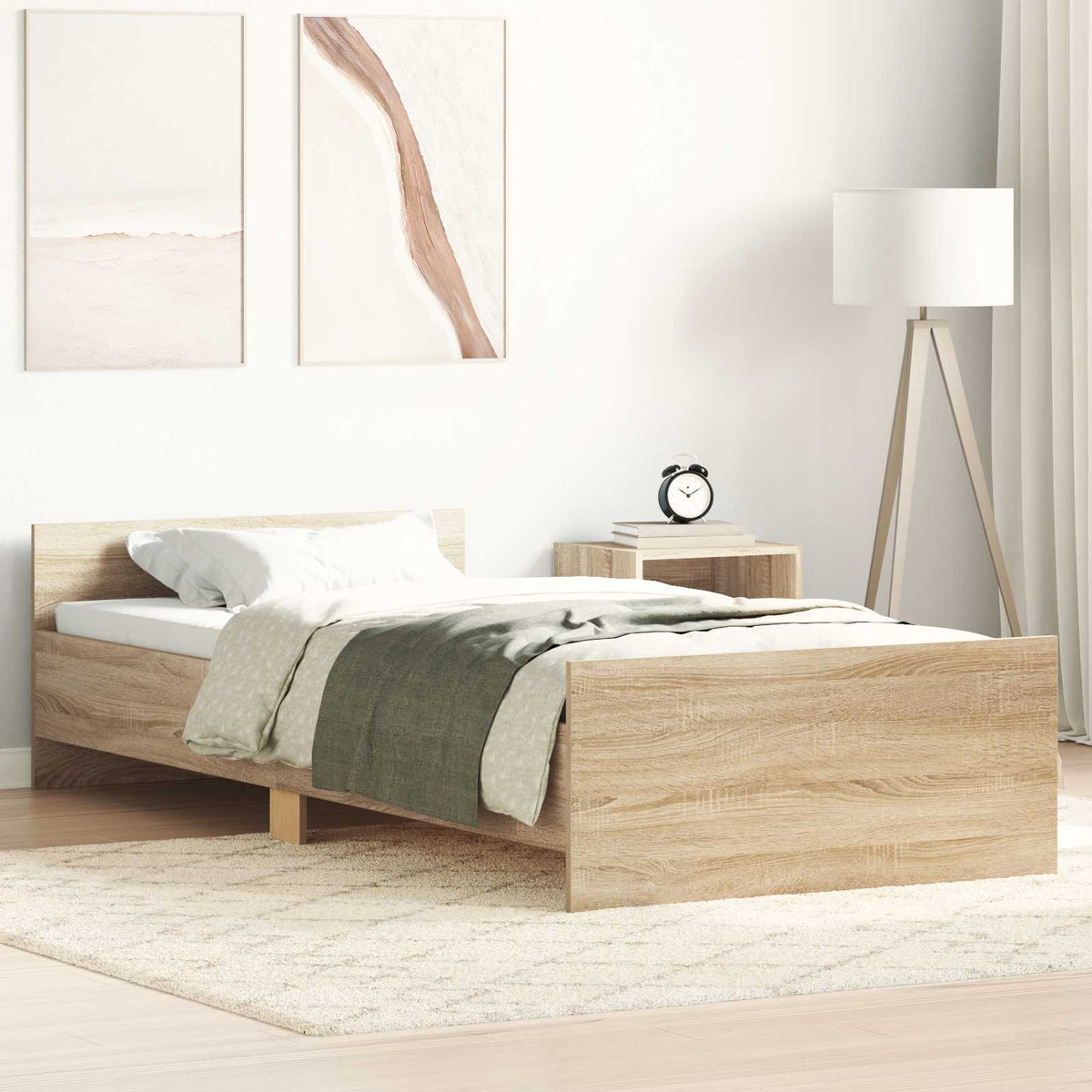 Bettrahmen Sonoma-Eiche 80 x 200 cm Holzwerkstoff