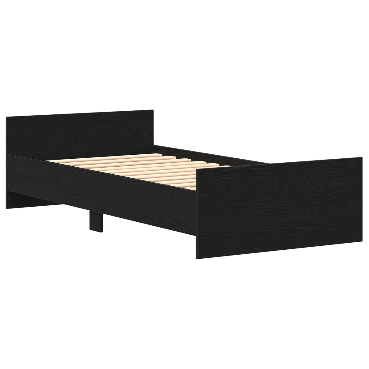 Bettrahmen Schwarze Eiche 80 x 200 cm Holzwerkstoff