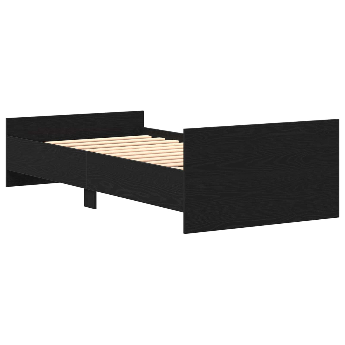 Bettrahmen Schwarze Eiche 80 x 200 cm Holzwerkstoff