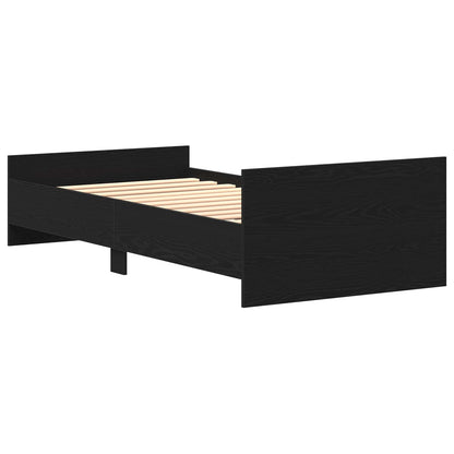 Bettrahmen Schwarze Eiche 80 x 200 cm Holzwerkstoff