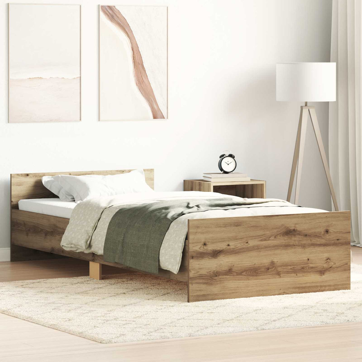 Bettrahmen Artisan-Eiche 80 x 200 cm Holzwerkstoff