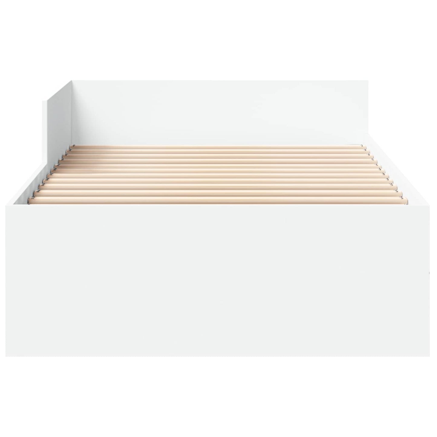 Bettgestell mit Kopfteil Weiß 80 x 200 cm Holzwerkstoff