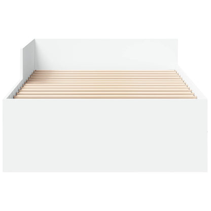 Bettgestell mit Kopfteil Weiß 80 x 200 cm Holzwerkstoff