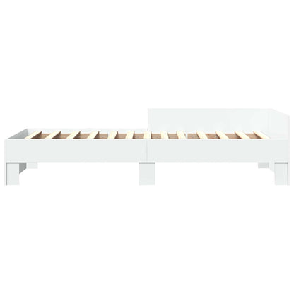 Bettgestell mit Kopfteil Weiß 80 x 200 cm Holzwerkstoff