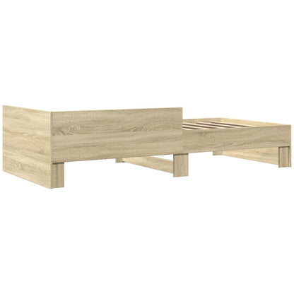 Bettgestell mit Kopfteil Sonoma-Eiche 80 x 200 cm Holzwerkstoff