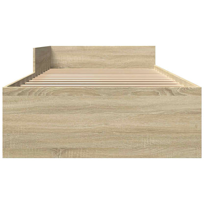Bettgestell mit Kopfteil Sonoma-Eiche 80 x 200 cm Holzwerkstoff