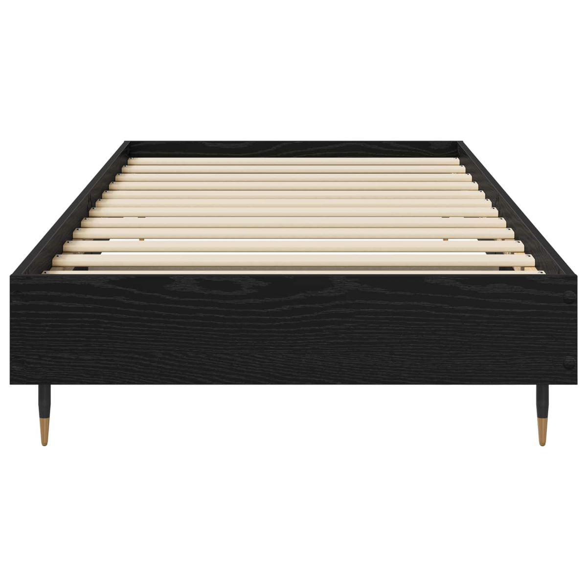 Bettrahmen Schwarz Eichen-Optik 80 x 200 cm Holzwerkstoff