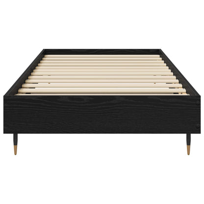 Bettrahmen Schwarz Eichen-Optik 80 x 200 cm Holzwerkstoff