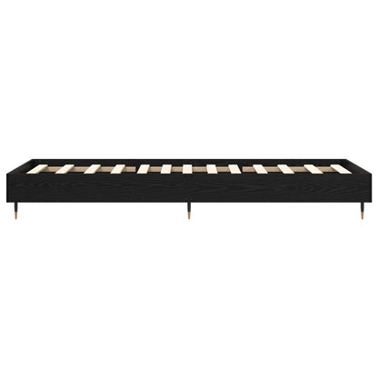 Bettrahmen Schwarz Eichen-Optik 80 x 200 cm Holzwerkstoff