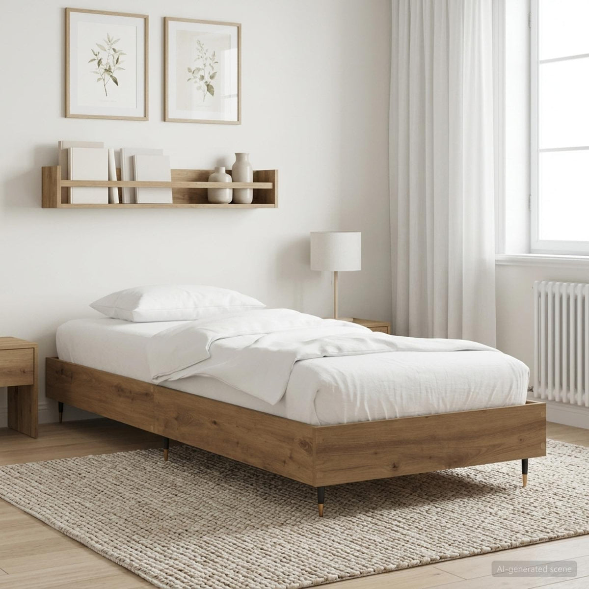 Bettrahmen Artisan-Eiche 80 x 200 cm Holzwerkstoff