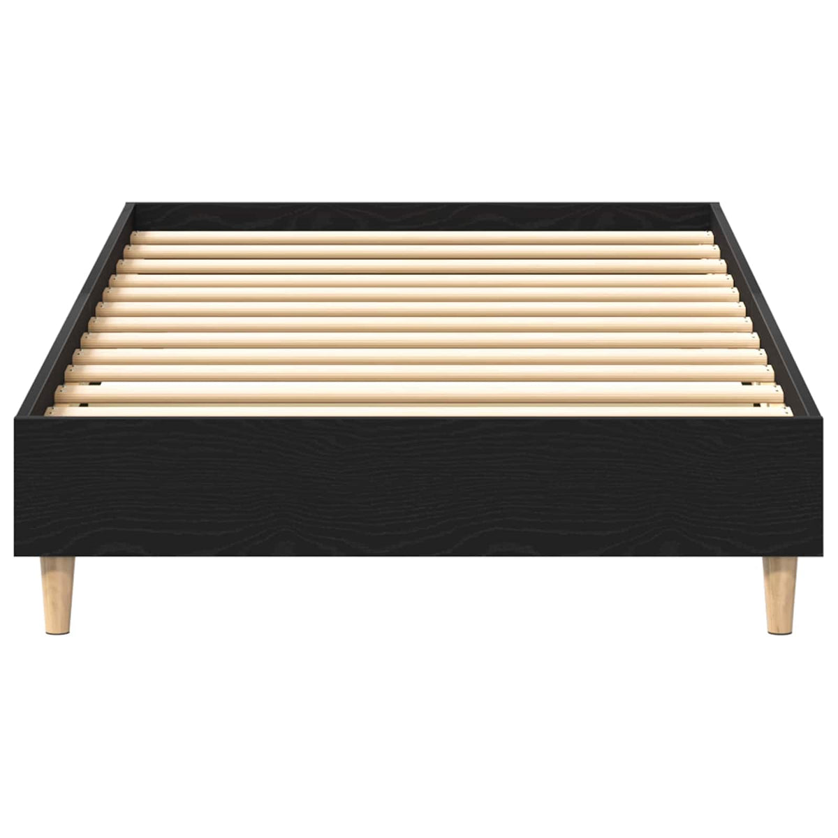 Bettrahmen Schwarz Eichen-Optik 80 x 200 cm Holzwerkstoff