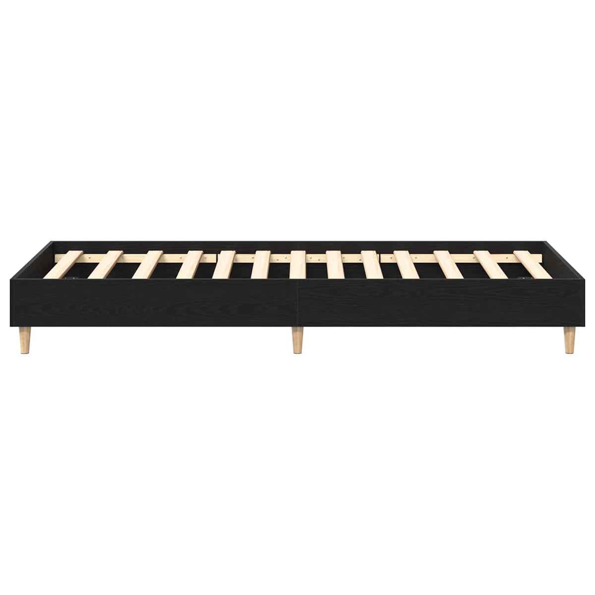 Bettrahmen Schwarz Eichen-Optik 80 x 200 cm Holzwerkstoff