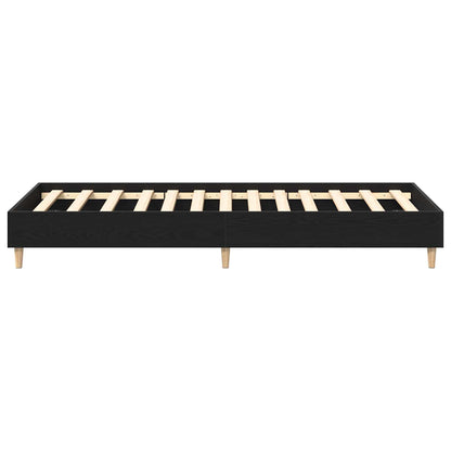 Bettrahmen Schwarz Eichen-Optik 80 x 200 cm Holzwerkstoff