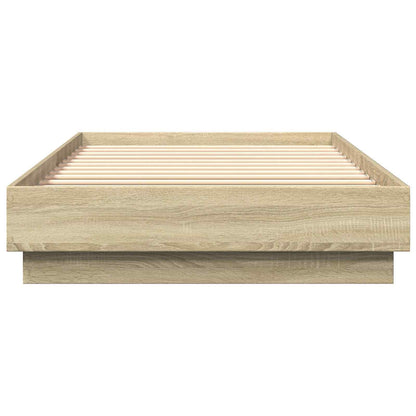 Bodenbettgestell Sonoma-Eiche 80 x 200 cm Holzwerkstoff