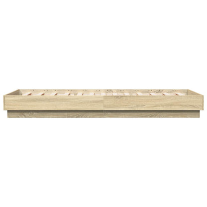 Bodenbettgestell Sonoma-Eiche 80 x 200 cm Holzwerkstoff
