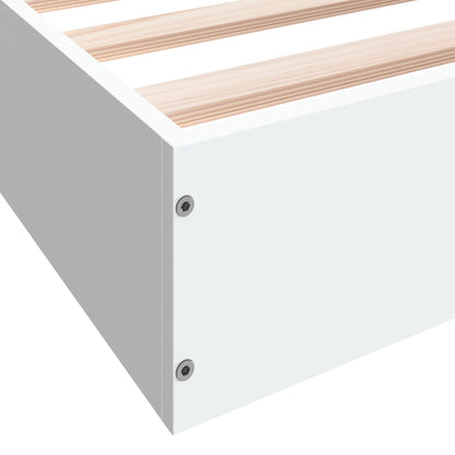 Bodenbettgestell Weiß 80 x 200 cm Holzwerkstoff