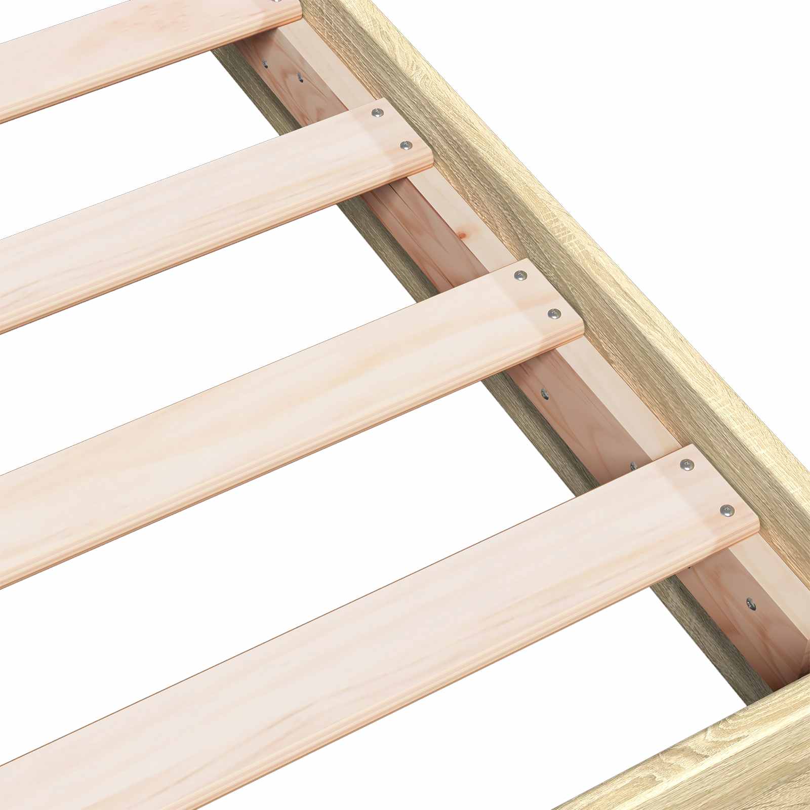 Bodenbettgestell Sonoma-Eiche 80 x 200 cm Holzwerkstoff