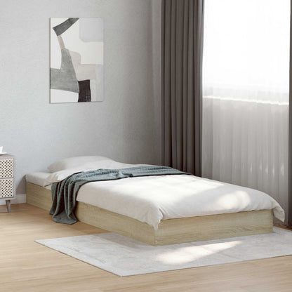 Bodenbettgestell Sonoma-Eiche 80 x 200 cm Holzwerkstoff