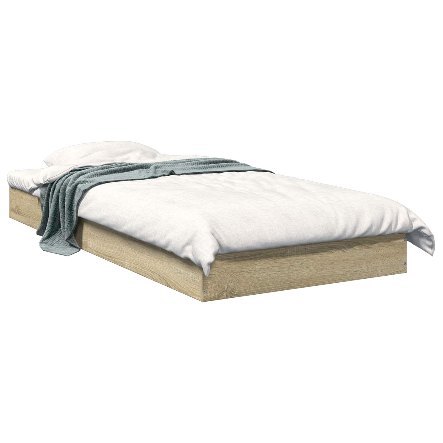 Bodenbettgestell Sonoma-Eiche 80 x 200 cm Holzwerkstoff