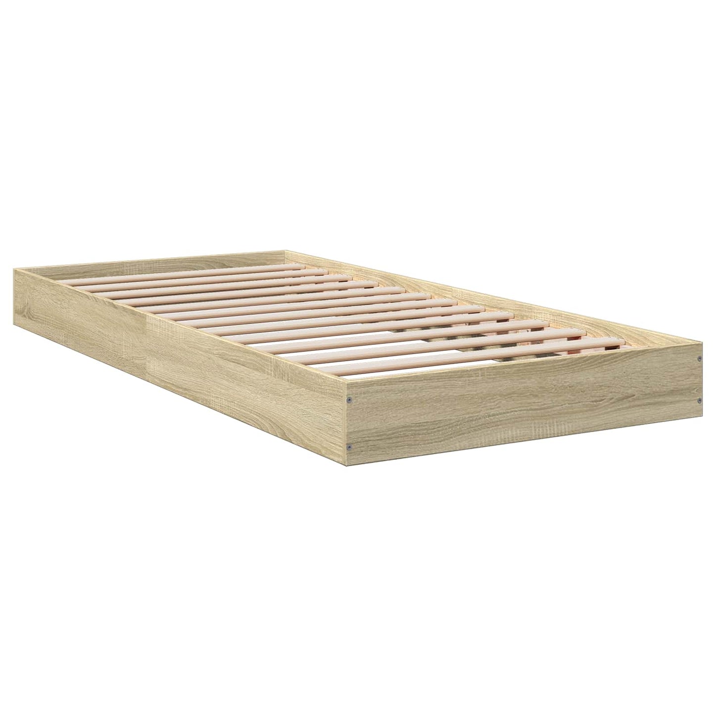 Bodenbettgestell Sonoma-Eiche 80 x 200 cm Holzwerkstoff